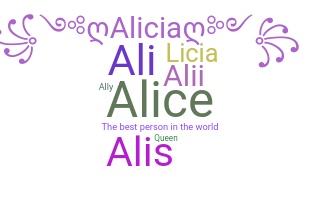 Nama panggilan - Alicia
