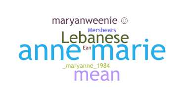 Nama panggilan - Maryanne