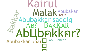 Nama panggilan - Abubakkar