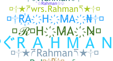 Nama panggilan - Rahman