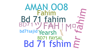 Nama panggilan - Bd71Fahim
