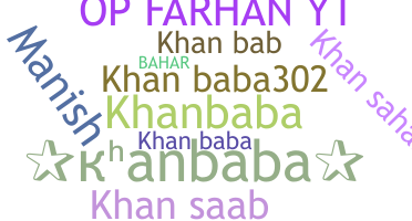 Nama panggilan - khanbaba