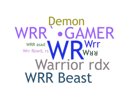 Nama panggilan - WRR