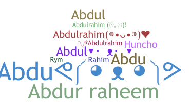 Nama panggilan - Abdulrahim