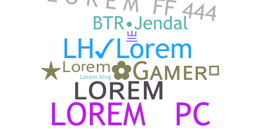 Nama panggilan - Lorem