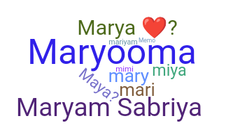 Nama panggilan - Maryam