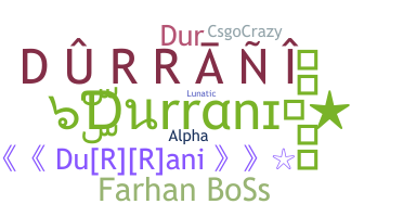 Nama panggilan - Durrani