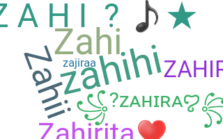 Nama panggilan - Zahira