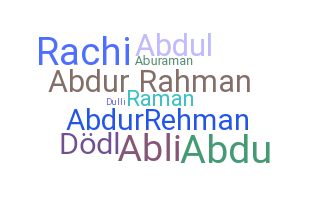 Nama panggilan - Abdurrahman