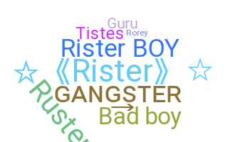 Nama panggilan - Rister