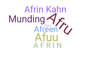 Nama panggilan - Afrin