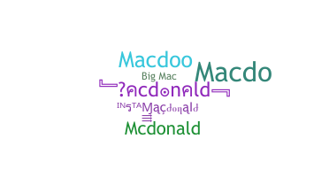Nama panggilan - Macdonald