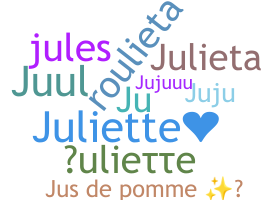 Nama panggilan - Juliette