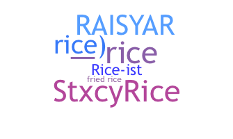Nama panggilan - Rice