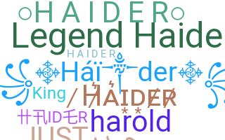 Nama panggilan - Haider