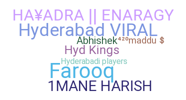 Nama panggilan - Hyderabad