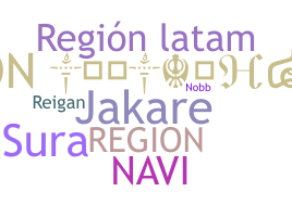Nama panggilan - Region