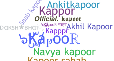 Nama panggilan - Kapoor