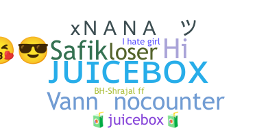 Nama panggilan - Juicebox